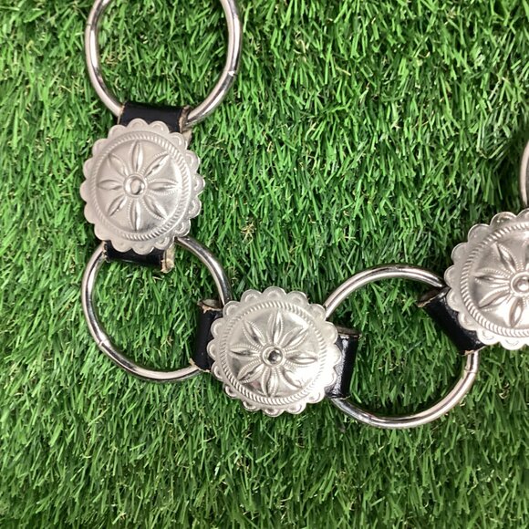 Vintage Leather Conch Ring Belt. M/L main image 7